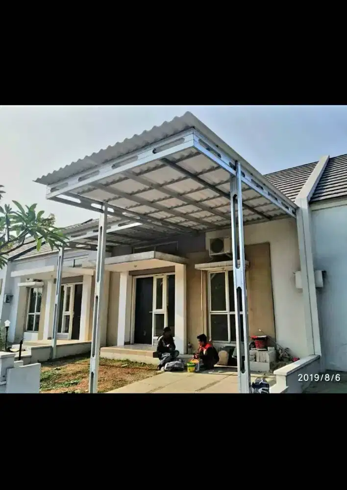 Kanopi rangka atap baja ringan murah dan praktis