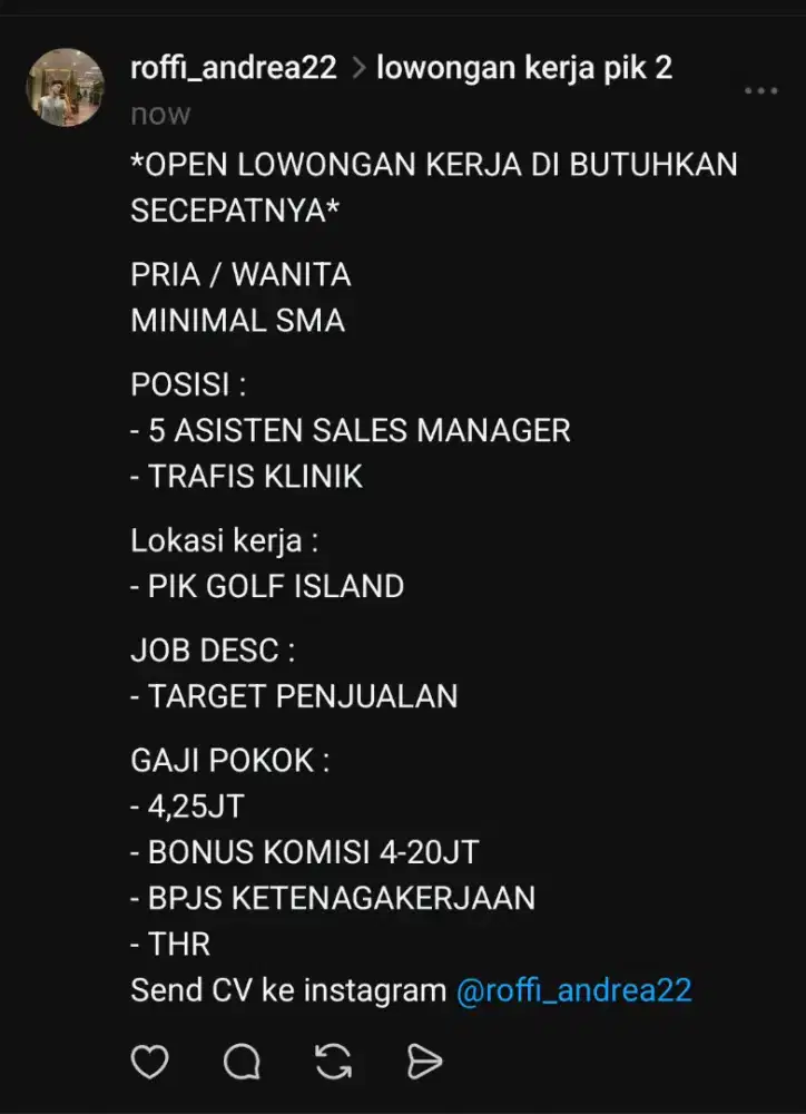LOWONGAN SALES & TRAFIS KLINIK