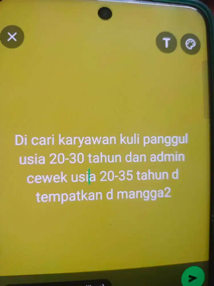 Lowongan kerja Admin dan Kuli panggul