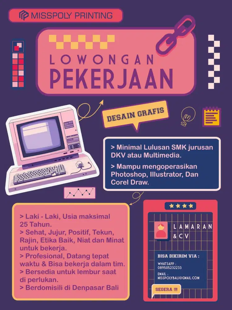 LOWONGAN KERJA DESIGN GRAFIS