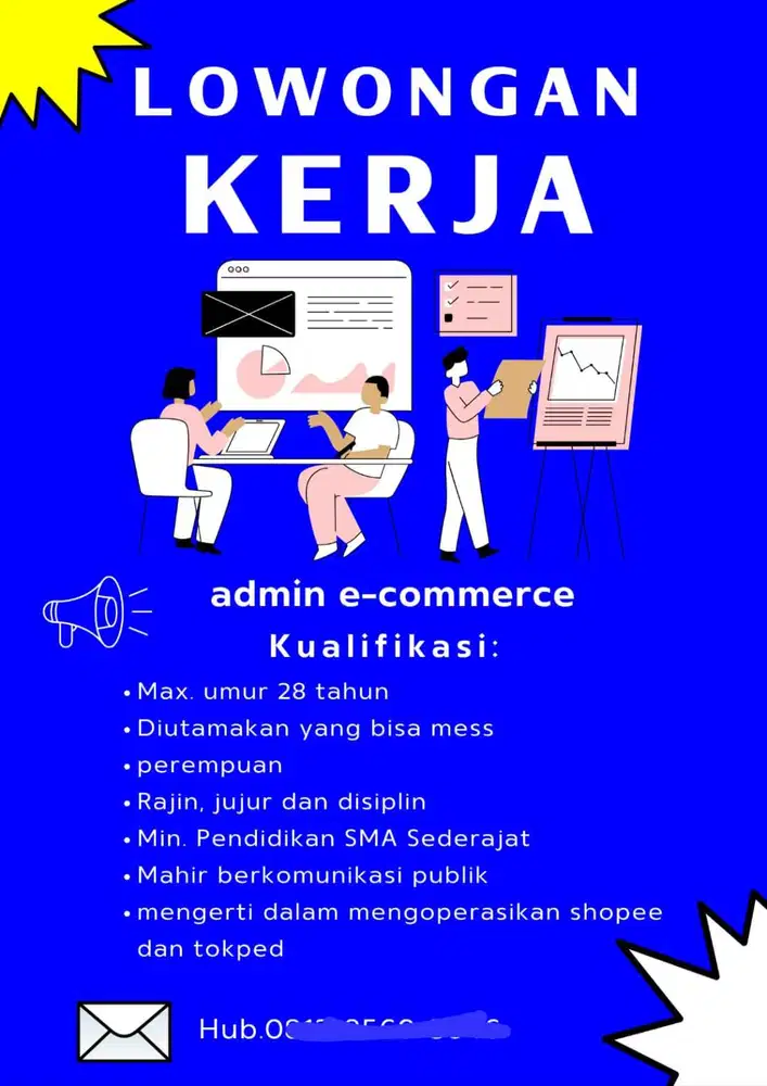 URGENT!! DICARI ADMIN ONLINE SHOP!
