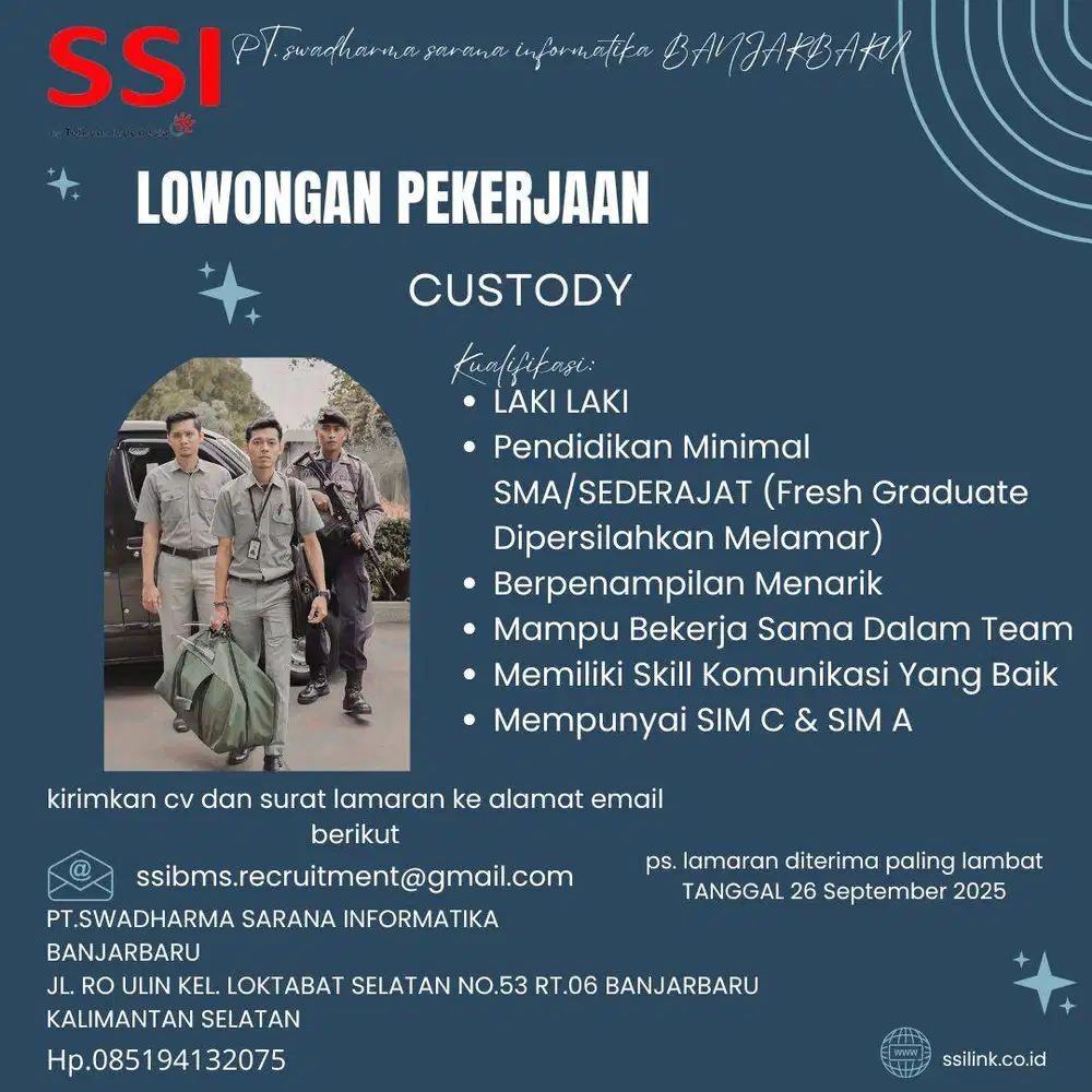Lowongan kerja dicari secepatnya