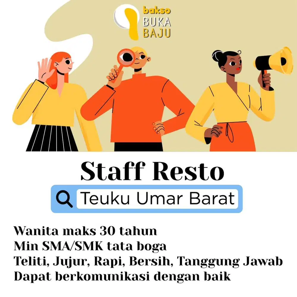 Staff Resto Area Teuku Umar atau Mahendradatta