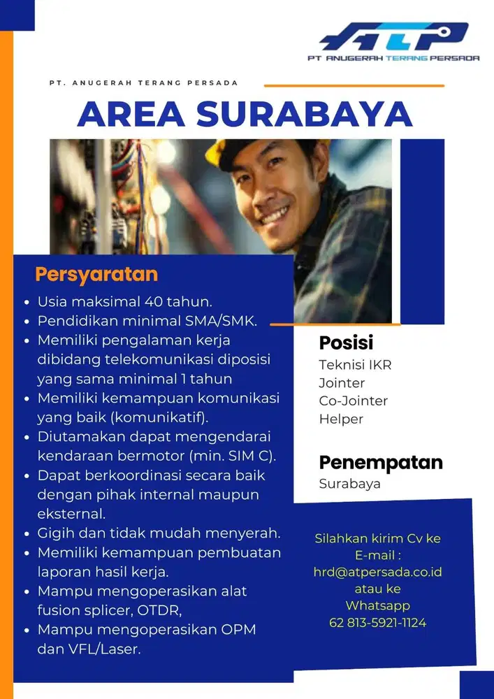 Teknisi Instalasi Wifi (FTTH)