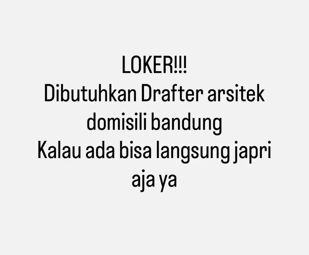 LOKER DRAFTER!!!