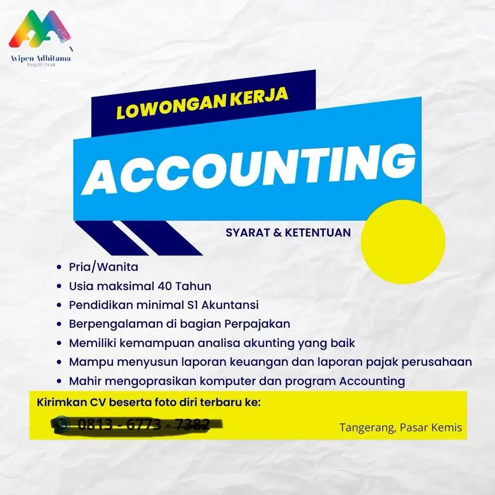 Lowongan Accounting