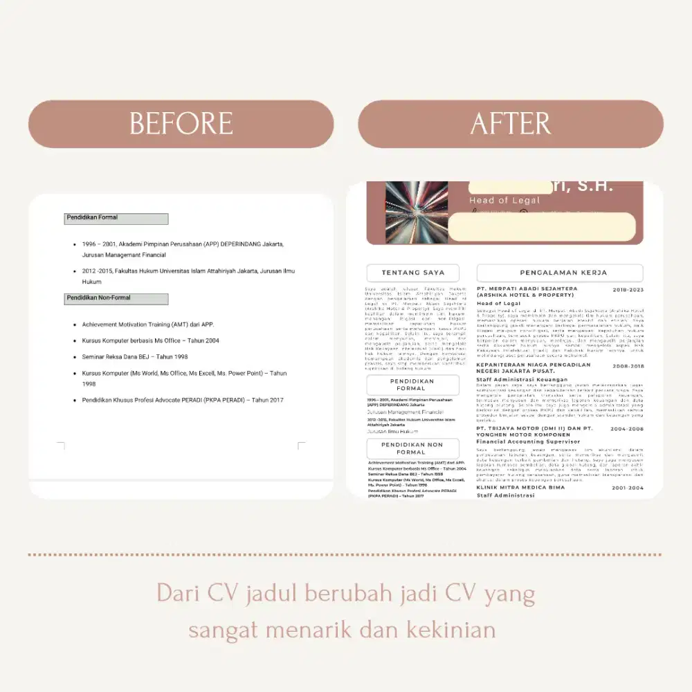 Jasa buat CV ATS/ CV buat melamar Kerja