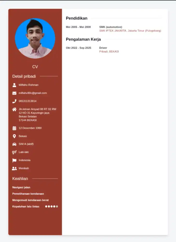 Driver pribadi/apasajalah