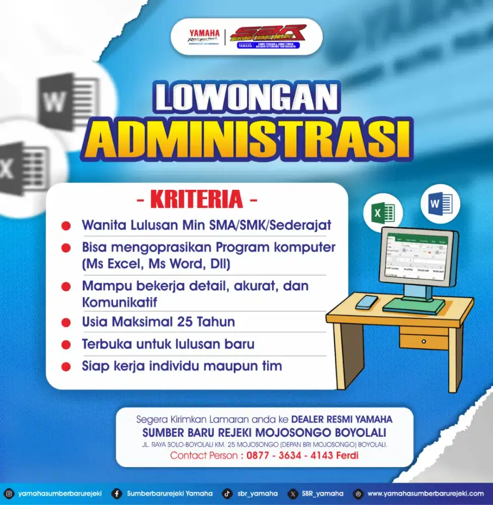 LOWONGAN KERJA ADMINISTRASI
