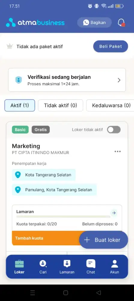 Dibutuhkan Manager Marketing