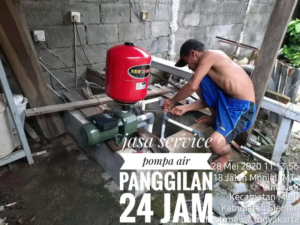 SERVICE SERVIS POMPA AIR 24 JAM SUMUR BOR JOGJA SUNTIK GALI  SEDOT WC