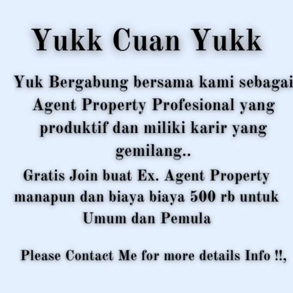 PELUANG BISNIS PROPERTY HANYA SAMPAI AKHIR BULAN SEPTEMBER 2025