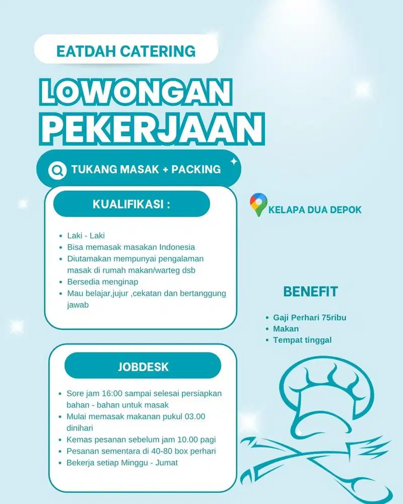 Lowongan Tukang Masak