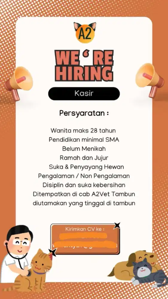 Diutamakan yang berdomisili di Tambun, Bekasi