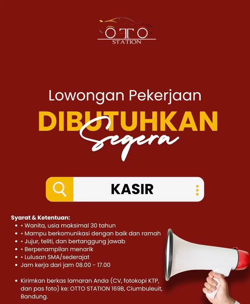Lowongan kerja kasir