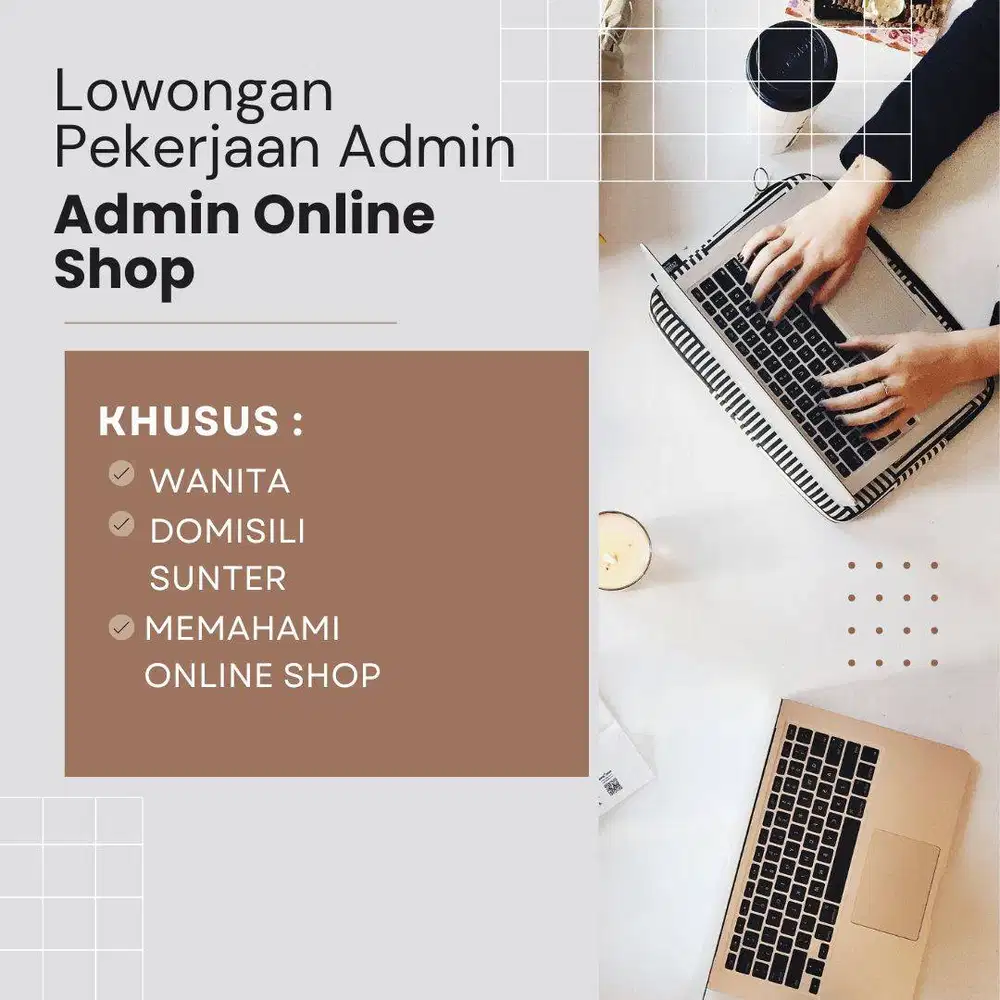(Khusus Wanita) Lowongan Pekerjaan Admin Online Shop Domisili Sunter