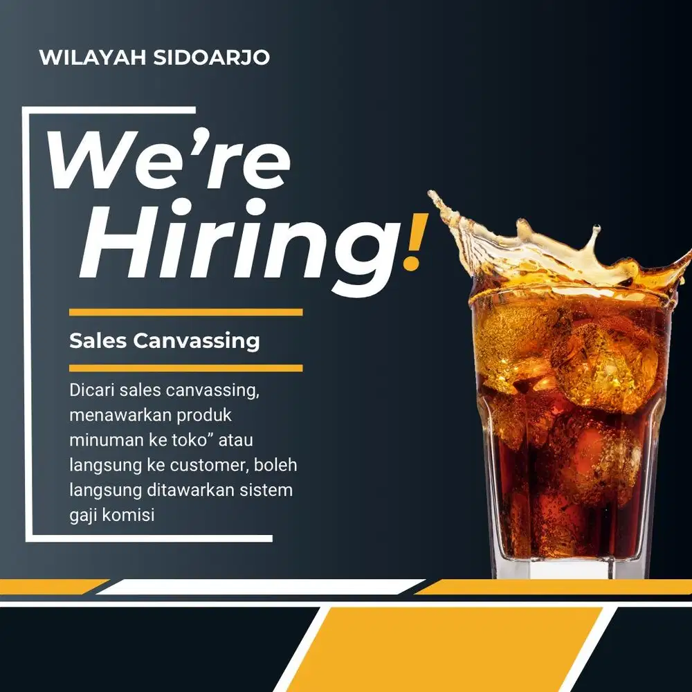 ✨ Lowongan Kerja Sales Canvassing – Wilayah Sidoarjo ✨