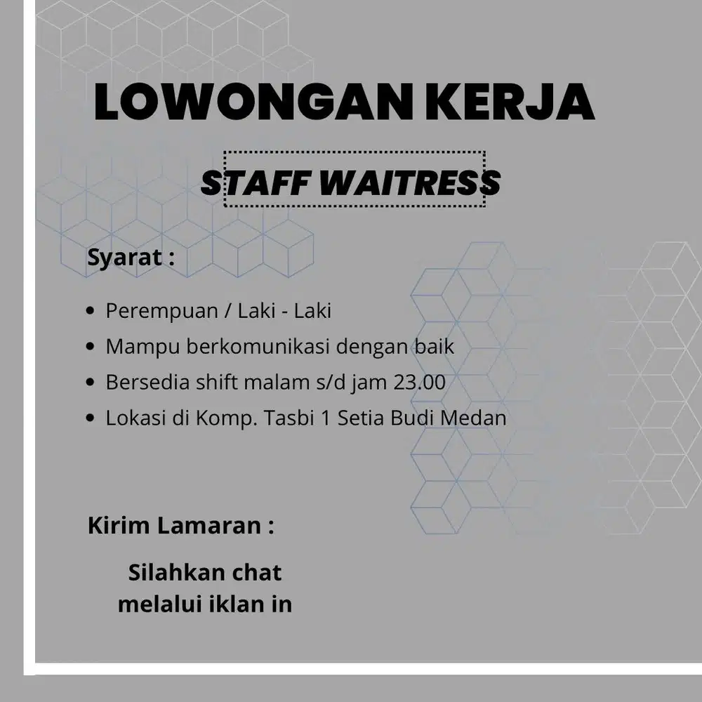 Dibutuhkan Waitress
