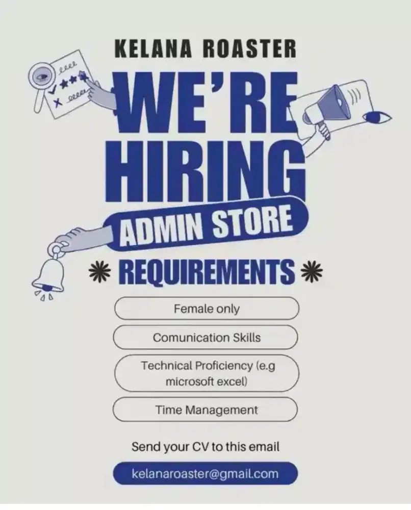 LOKER UNTUK ADMIN TOKO SUPPLIER BAHAN BAKU HORECA
