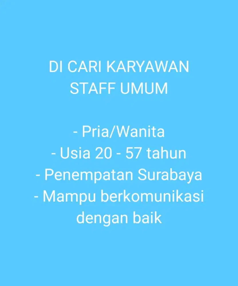 Lowongan pekerjaan