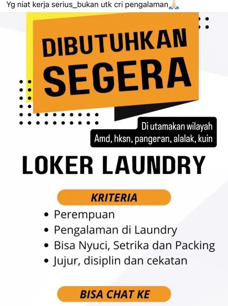 Loker wanita di laundry