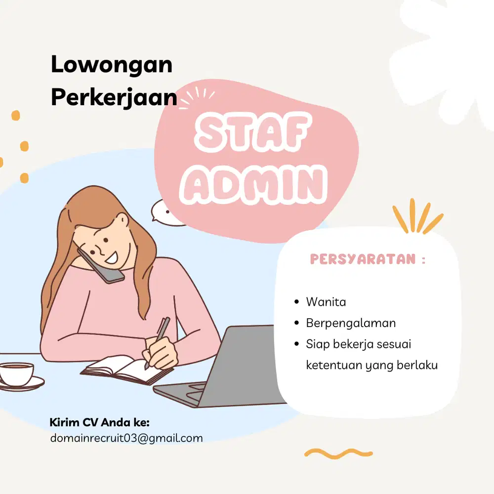 LOWONGAN STAF ADMIN