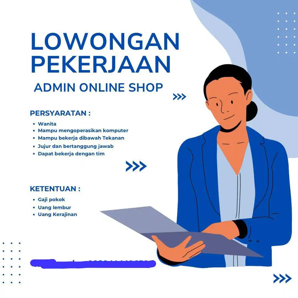 LOWONGAN PEKERJAAN ADMIN ONLINE SHOP