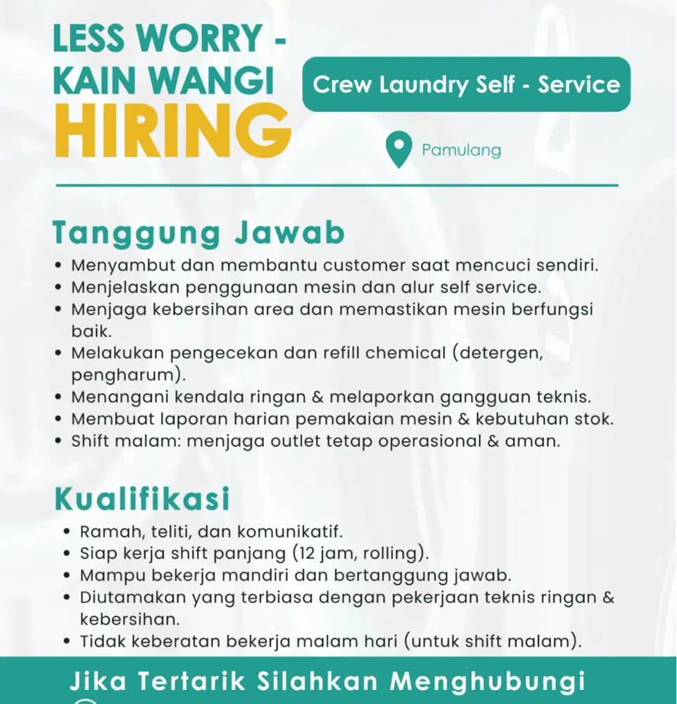 Crew Laundry Self Service