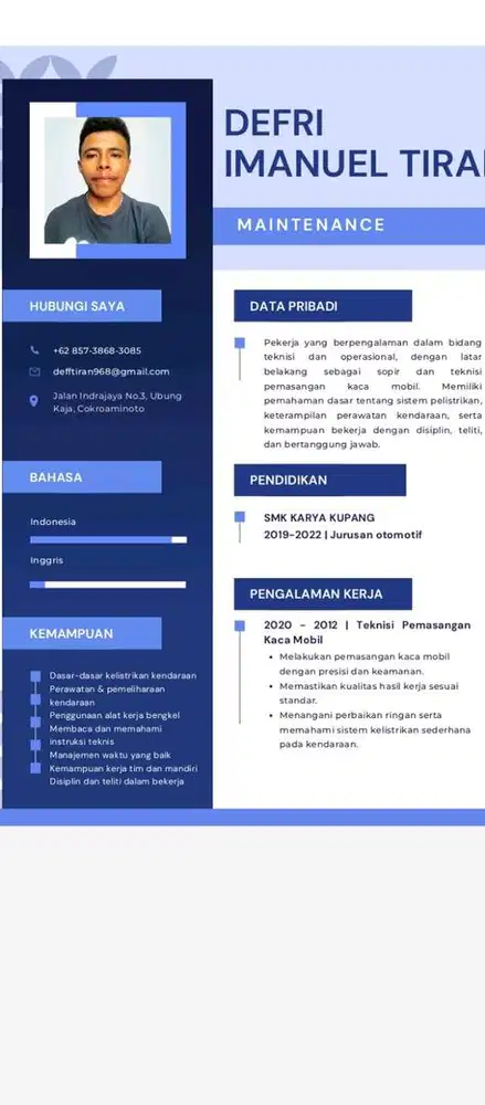 Sedang butuh pekerjaan apa aja
