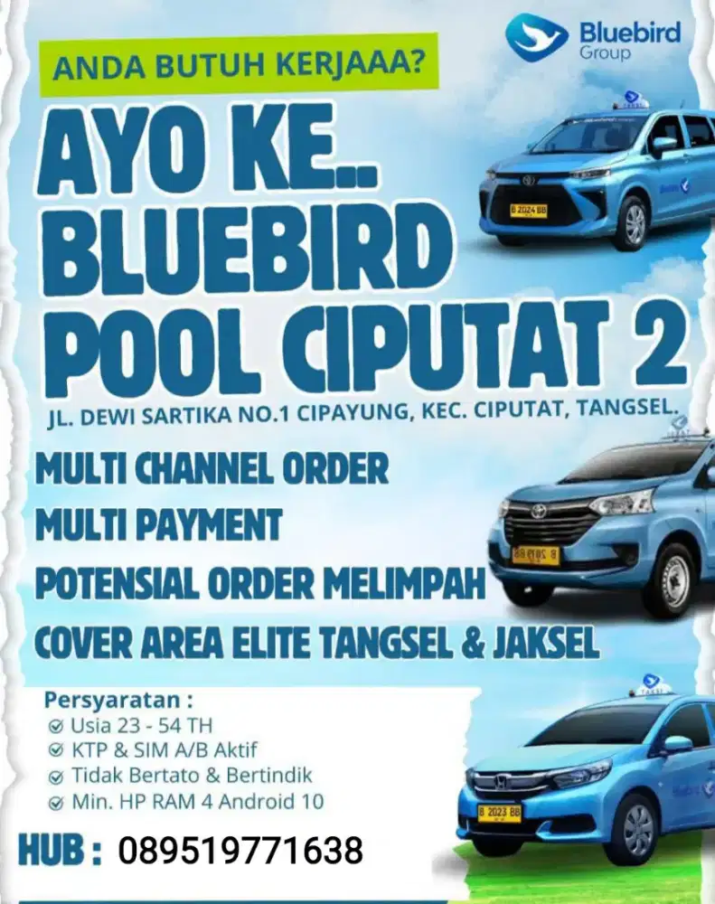 Driver supir sopir taxi bluebird