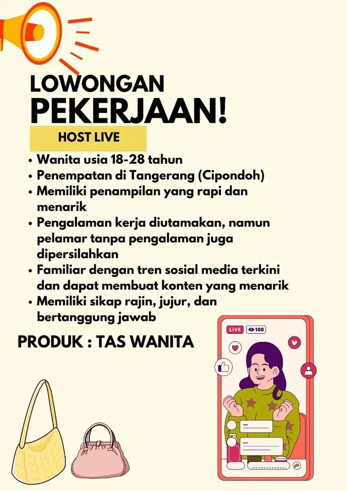 ‼️ DICARI HOST LIVE WANITA ‼️