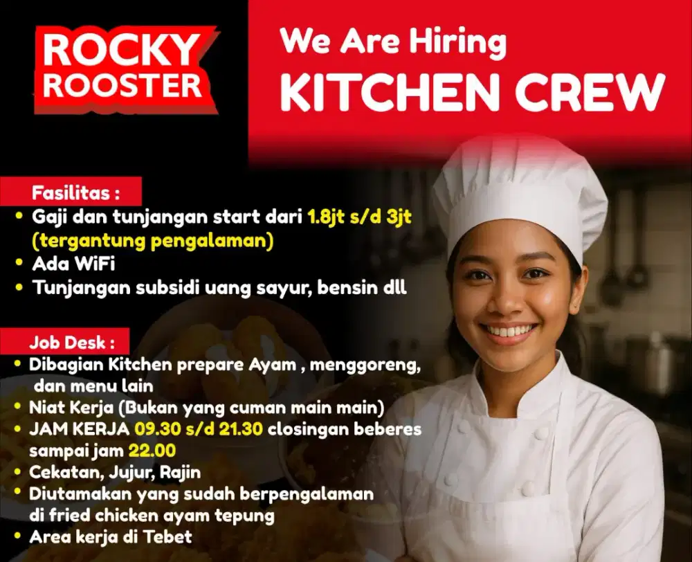 Loker Kitchen Fried Chicken Tebet Jaksel