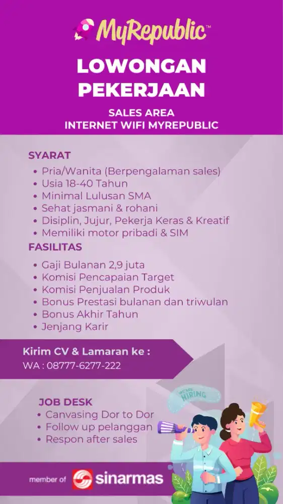 LOWONGAN SALES AREA
