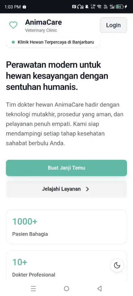 Aplikasi Website Rekam Medis Klinik Hewan