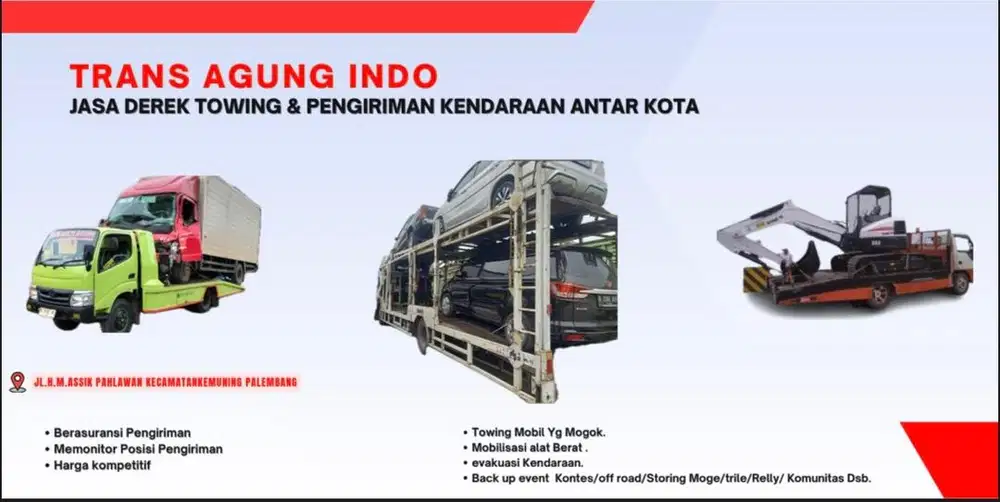 Jasa Derek Towing 24 jam palembang