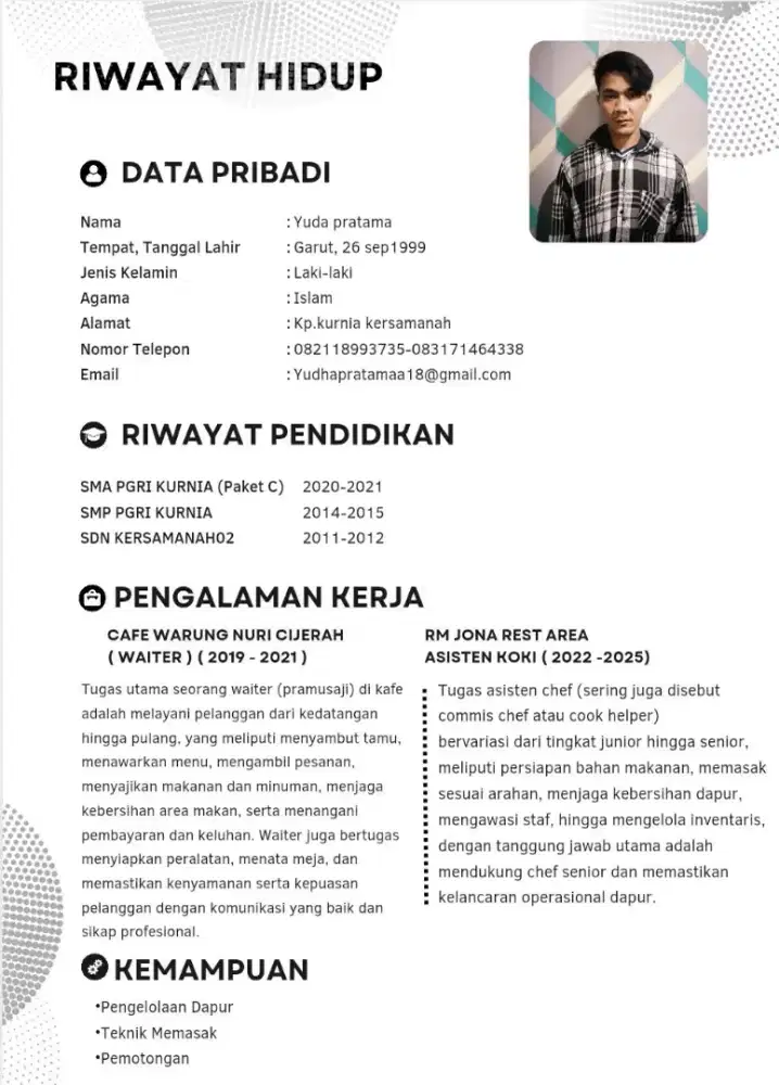 Cari kerjaan apa ajh