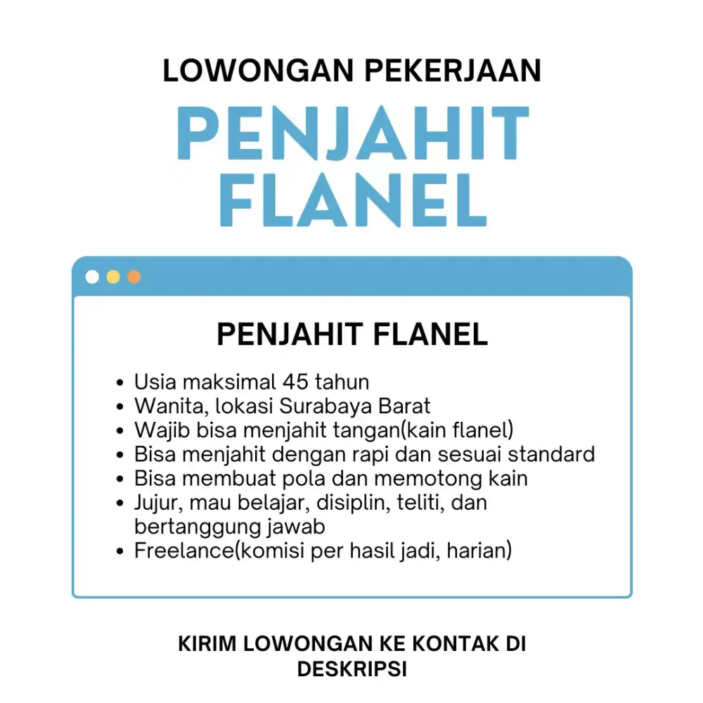 Freelance penjahit