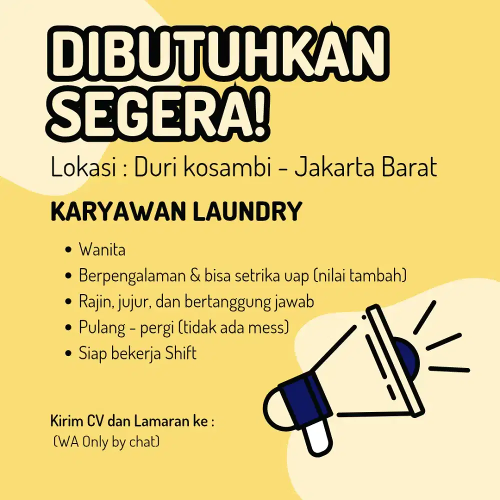 Loker karyawan laundry