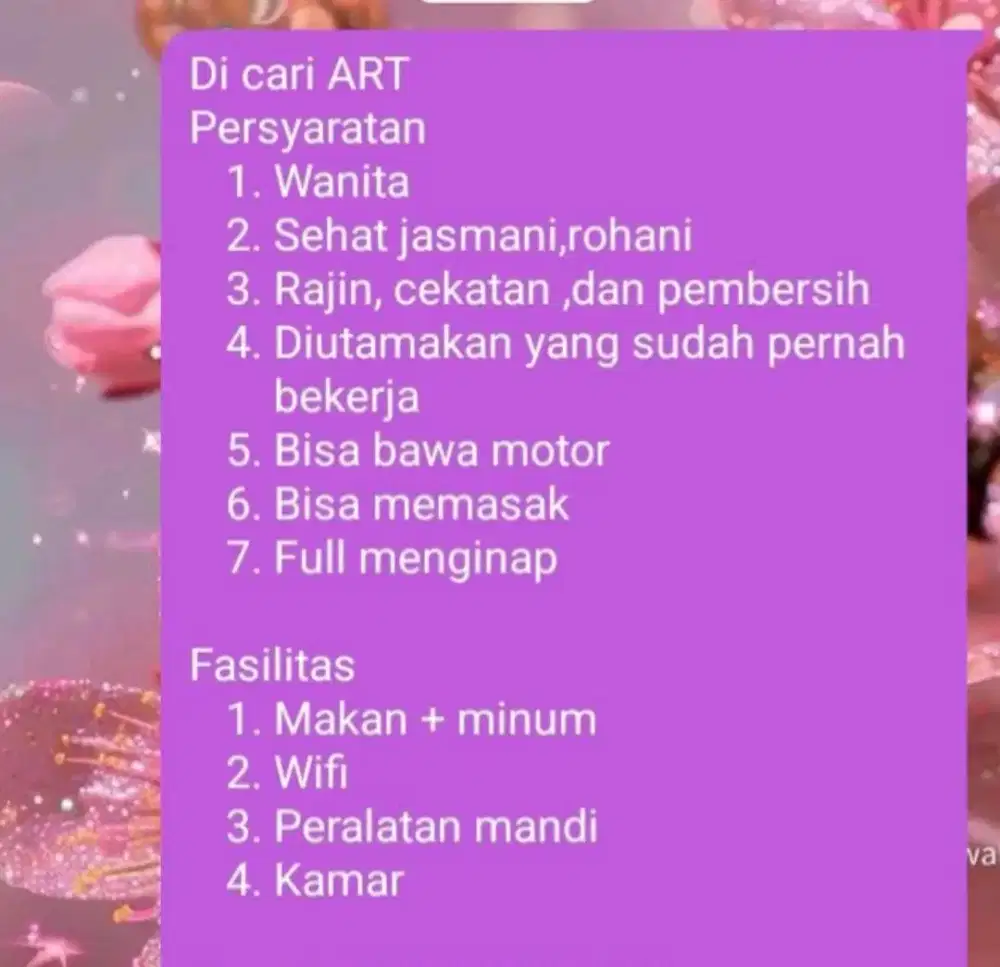 Segara butuh ART