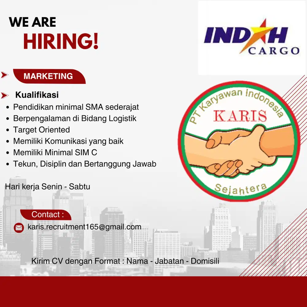 Lowongan Marketing - Indah Logistik