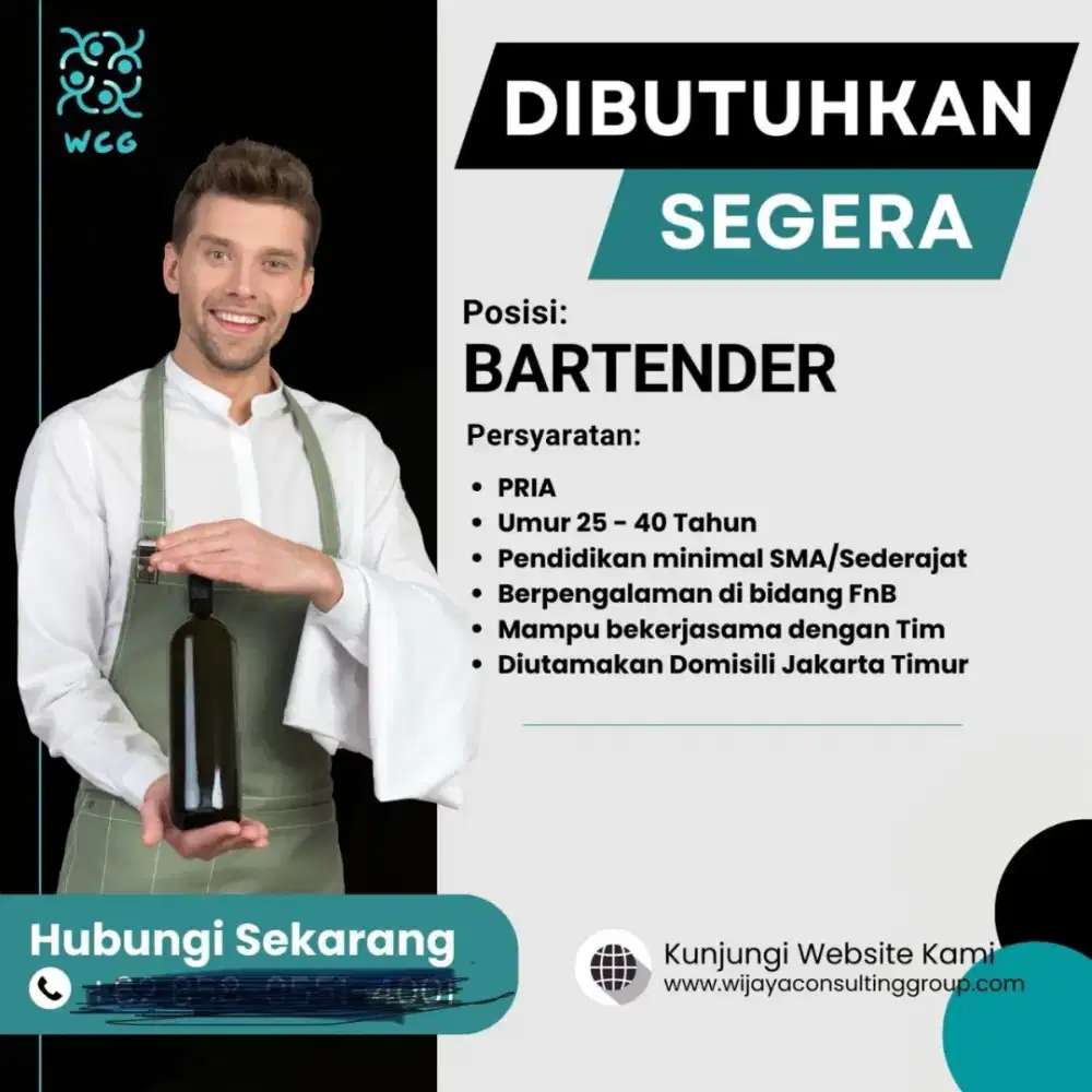 Lowongan bartender