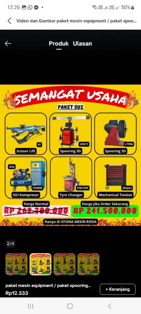 Sales Marketing digital online dan Teknisi Mesin