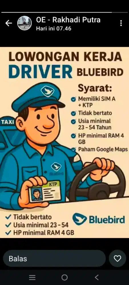 Driver Supir Sopir Pengemudi taksi online