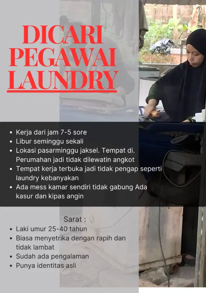 Cari pegawai laundry