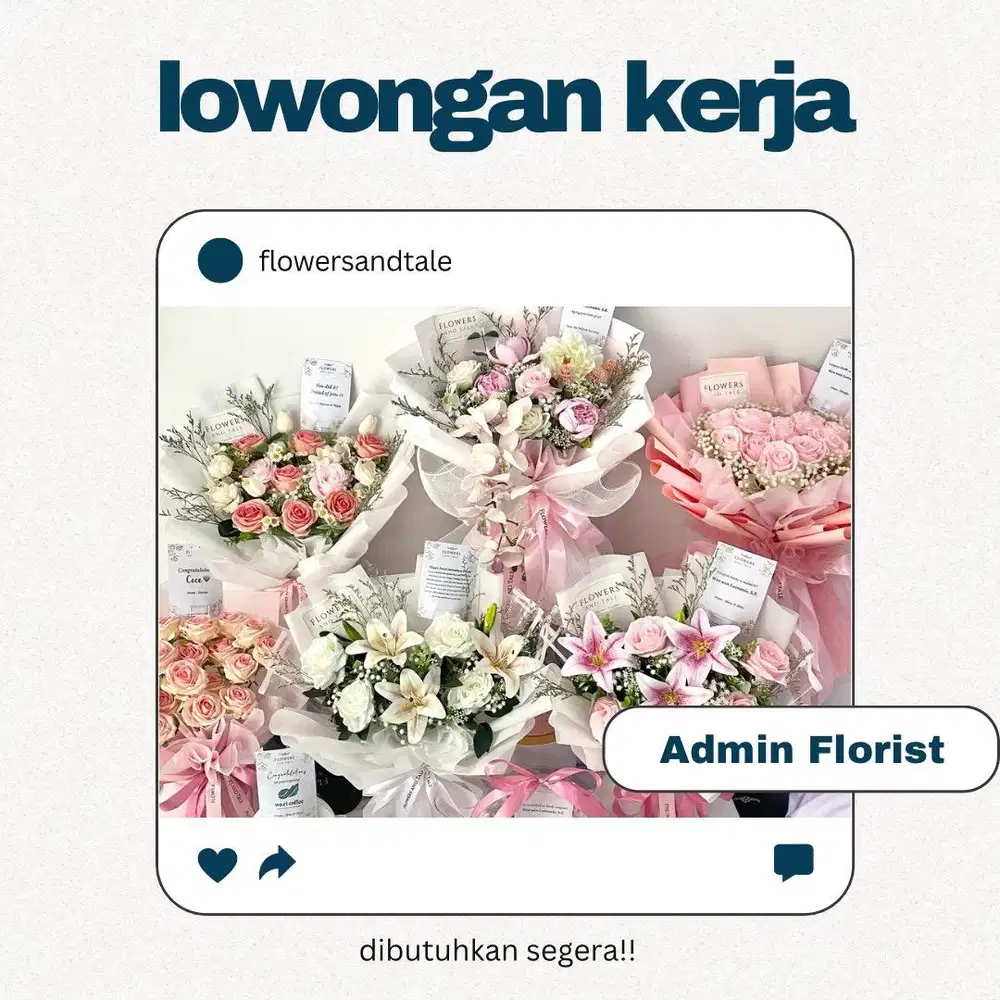 ADMIN UNTUK TOKO BUNGA @GADING SERPONG