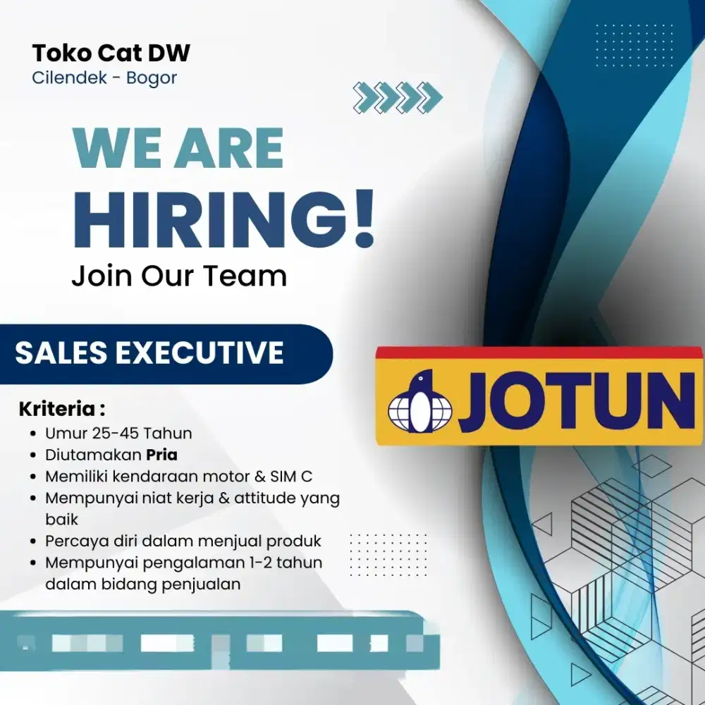 Lowongan masih ada - sales executive