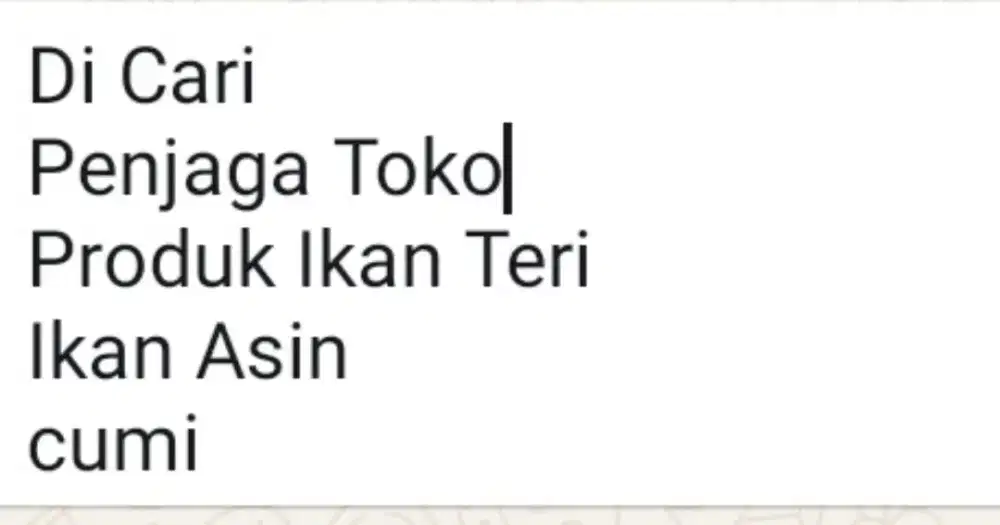 Di cari penjaga toko