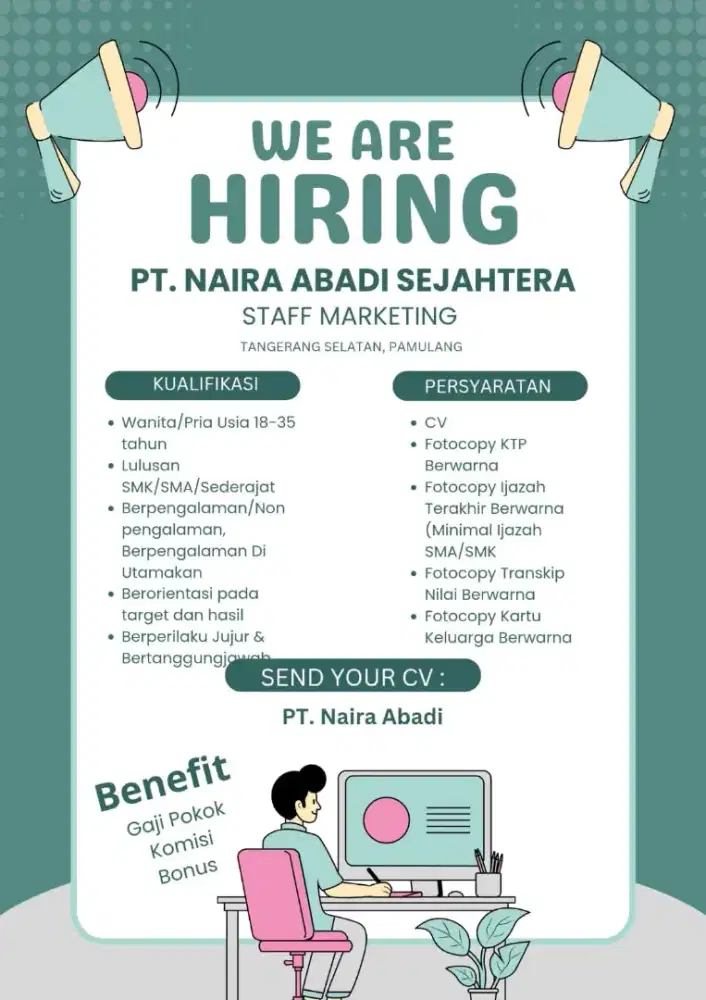 LOWONGAN FRESH GRADUATE DAN PENGALAMAN