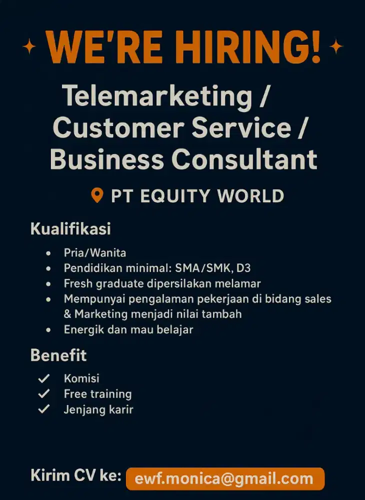 Loker Admin/Telemarketing