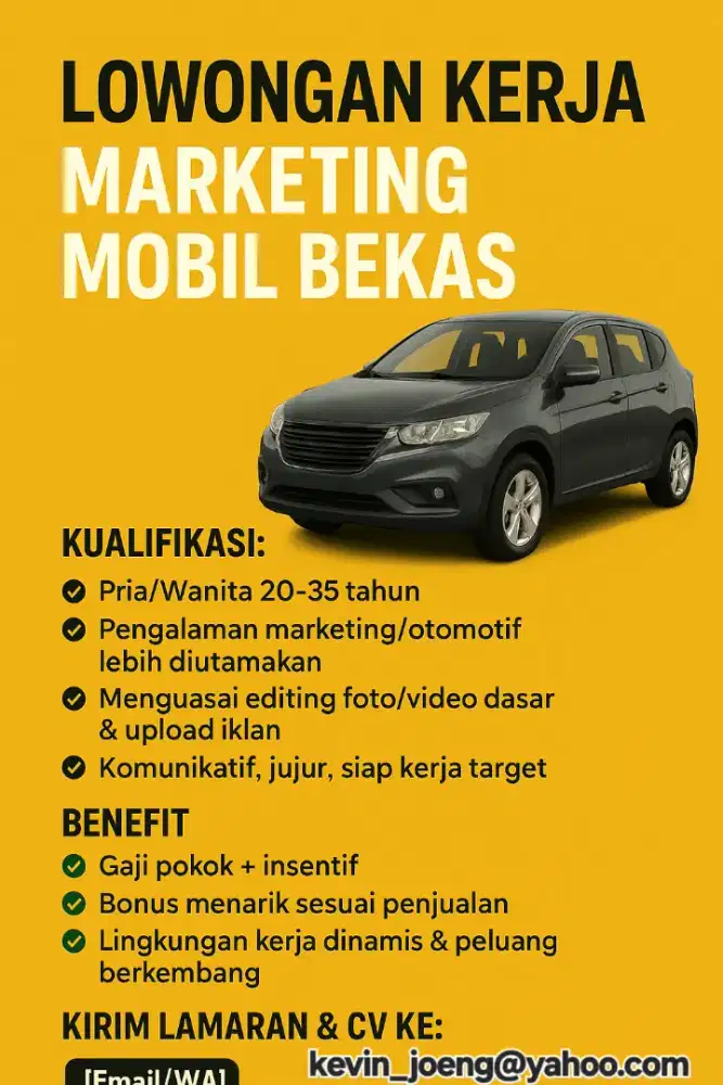 Lowongan MOBIL BEKAS